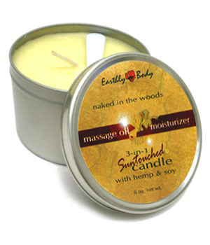 Earthly Body Soy Candle - NAKED IN THE WOODS -  6 oz.