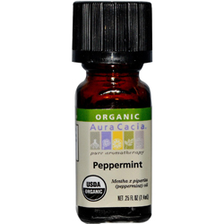 Organic Essential Oil - Aura Cacia - Peppermint - 0.33 fl. oz.